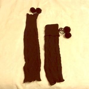 Knit knee-high stockings